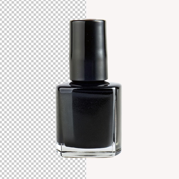 PSD of a black nail polish on transparent background