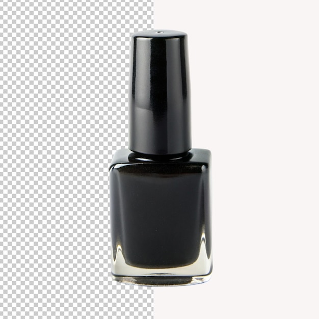 PSD of a black nail polish on transparent background