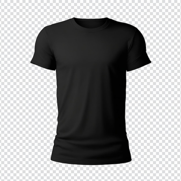 PSD Black Tshirt with transparent background