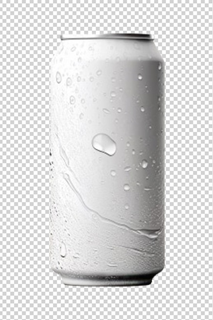 PSD blank aluminum soda isolated on a white background