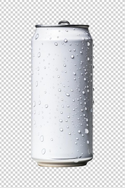 PSD blank aluminum soda isolated on a white background