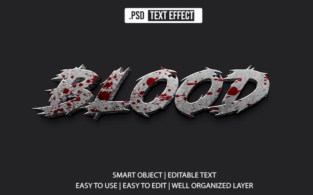 PSD blood text style effect