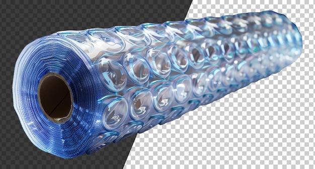 PSD psd blue bubble wrap roll for packaging cut out stock png