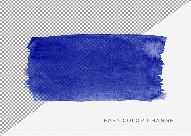 PSD blue color brush stroke on transparent background