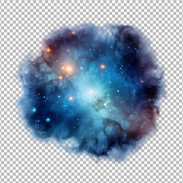 PSD psd blue galaxy isolated on transparent background