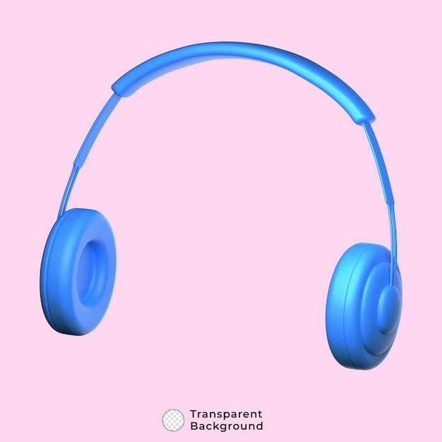 PSD psd blue headphone icon 3d illustration