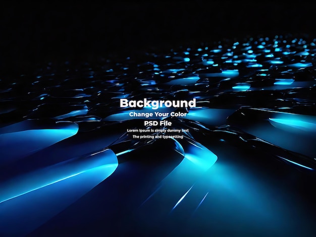 PSD psd blue spectrum lights with black background