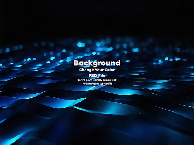 PSD psd blue spectrum lights with black background