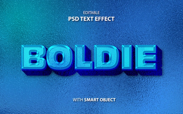 PSD Bold with Metal Textures editable text effect template