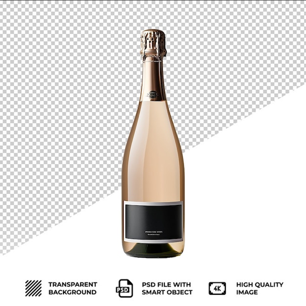 PSD psd bottle wine isolated on transparent background