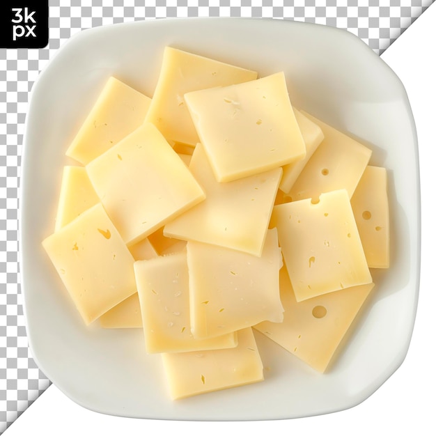 PSD a bowl of cheese isolated on a transparent background