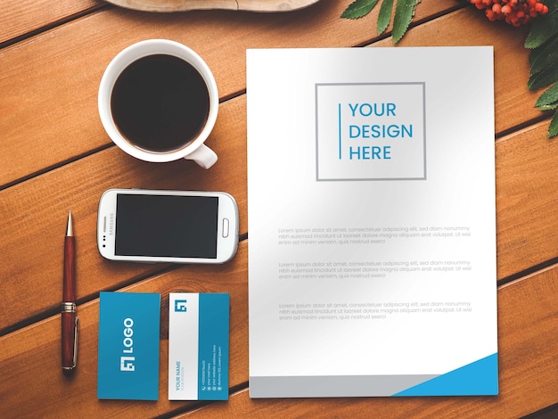 PSD branding mockup design