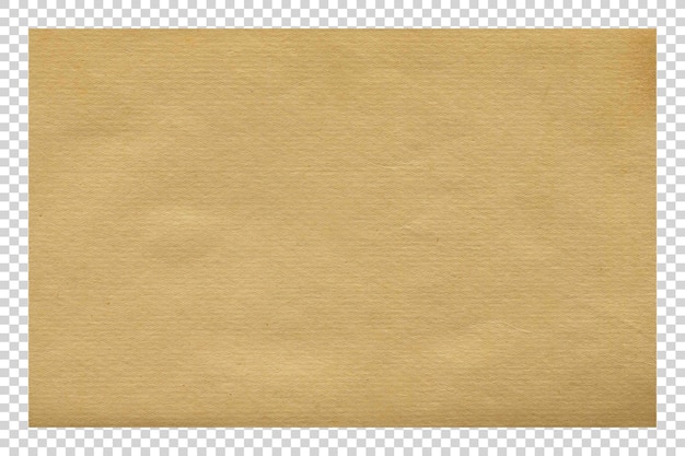 PSD Brown paper texture minimalist on transparent background