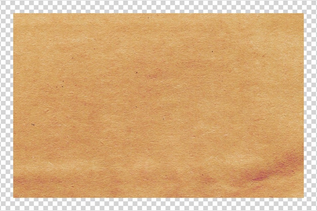 PSD Brown paper texture minimalist on transparent background