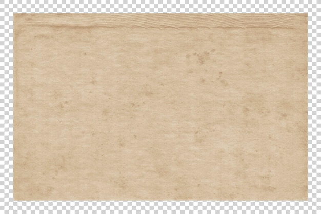 PSD Brown paper texture minimalist on transparent background