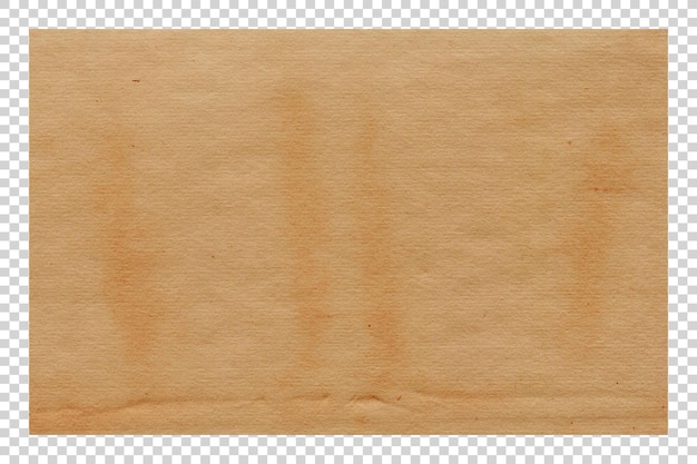 PSD Brown paper texture minimalist on transparent background