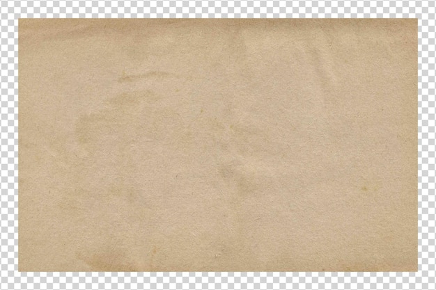 PSD Brown paper texture minimalist on transparent background