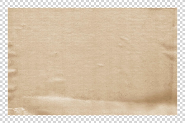 PSD Brown paper texture minimalist on transparent background