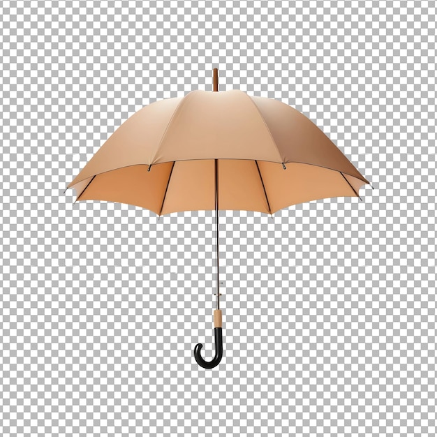 PSD Brown umbrella isolated on transparent background