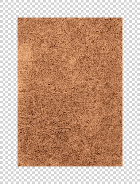 PSD Brown vintage old paper texture on transparent background