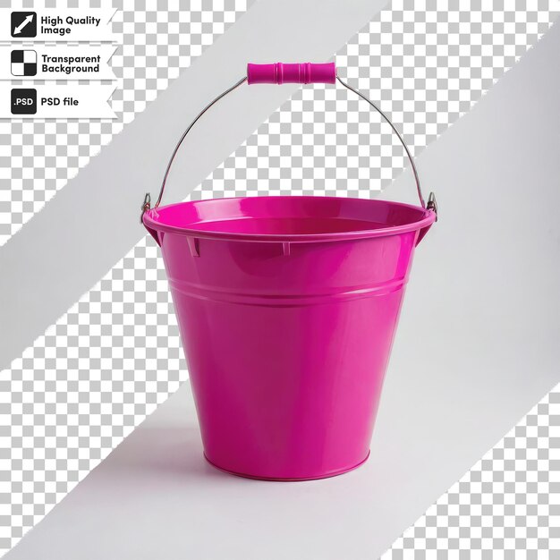 PSD bucket on transparent background with editable mask layer