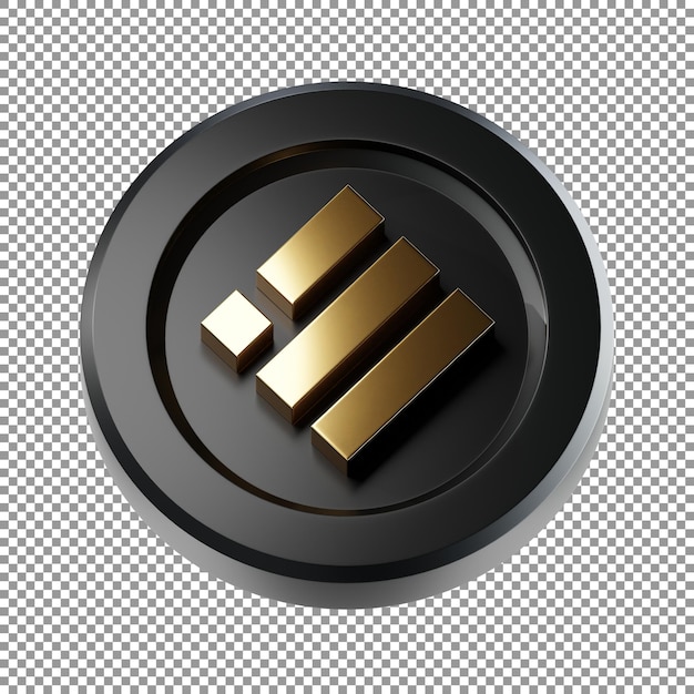 PSD psd busd crypto coin icon 3d rendering bottom