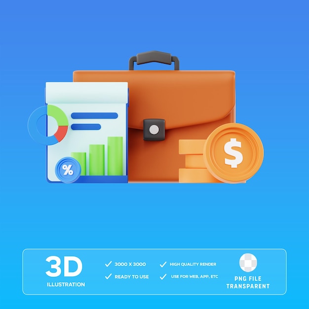 PSD Business 3D Illustration