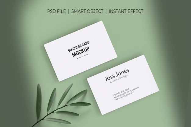 PSD a business card that says business card mockup