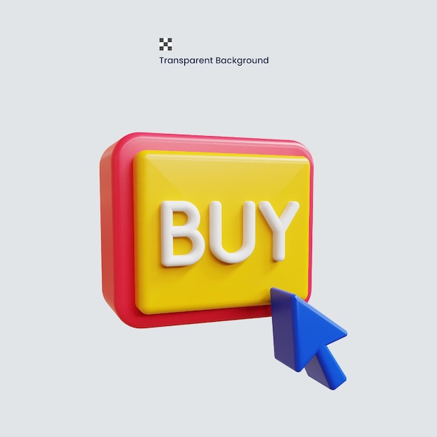 PSD psd buy call to action button 3d high quality render