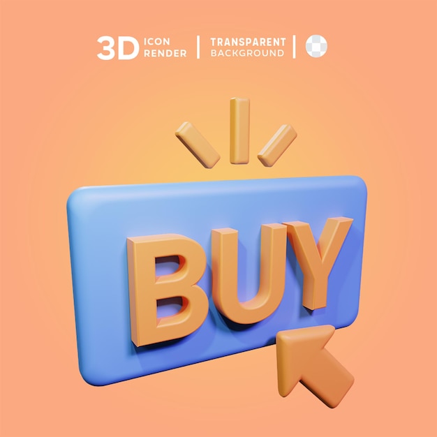 PSD psd buy click 3d illustration