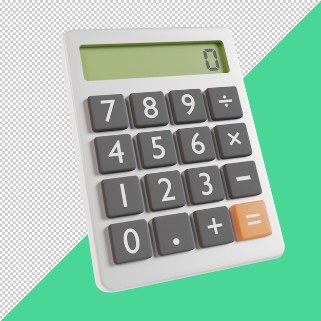 PSD calculator 3d render illustration