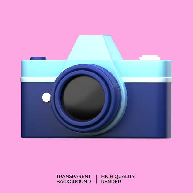 PSD camera icon 3D render illustration