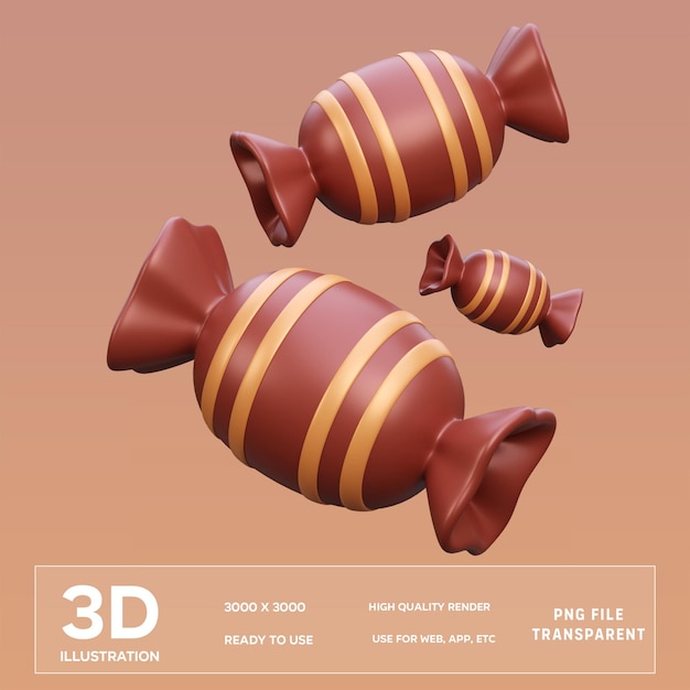 PSD psd candy 3d illustration