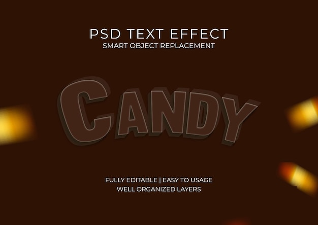 PSD Candy Text Effect Editable