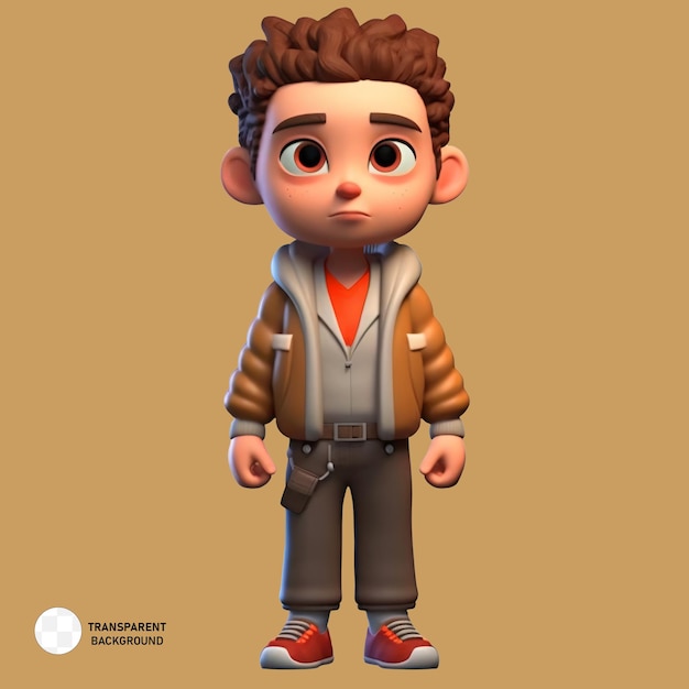 PSD A cartoon character 3D render illustration