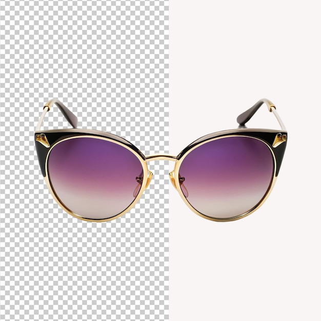 PSD of a cat eye sunglasses isolated on transparent background