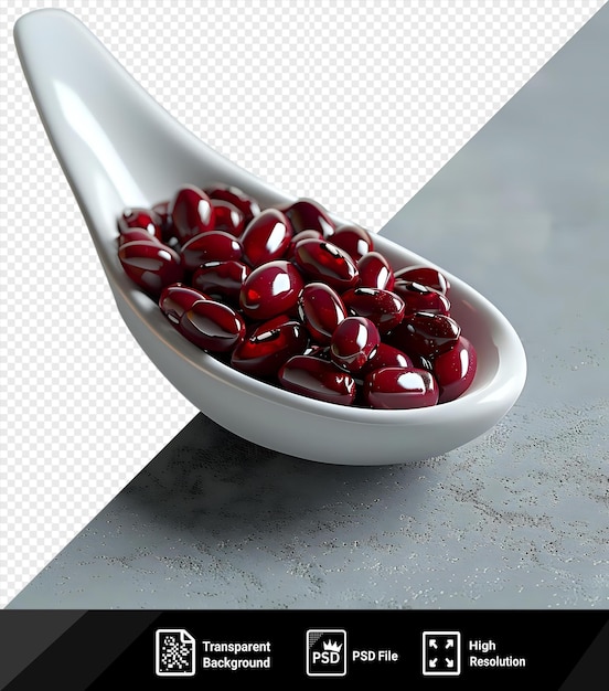 psd the cereals nature red bean in a white bowl on a gray table with a dark shadow in the background png psd