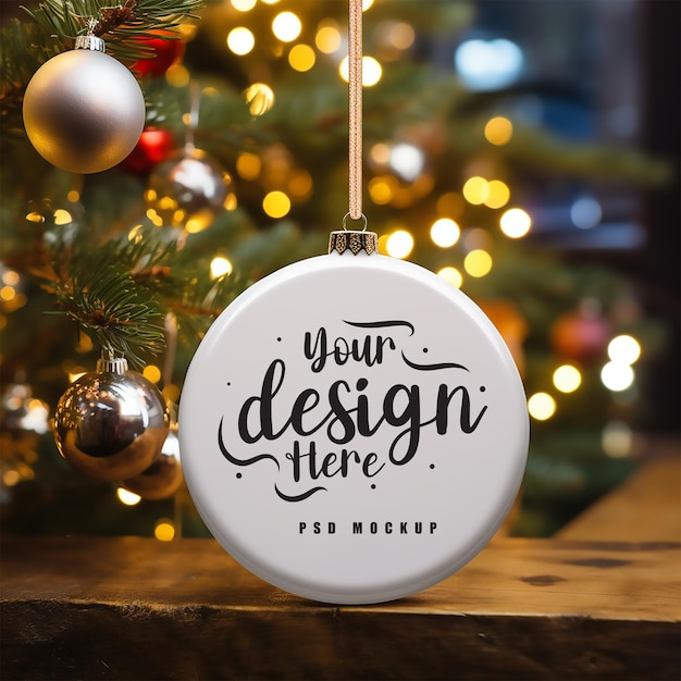 PSD charismas ornament mockup