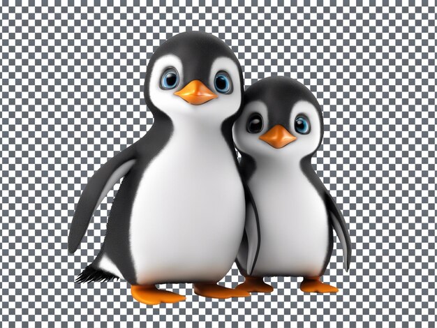 PSD psd charming penguins a 3d tale of cuteness and adorableness isolated on transparent background