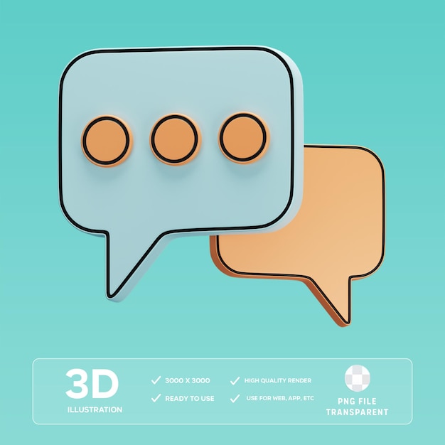 PSD psd chat 3d illustration