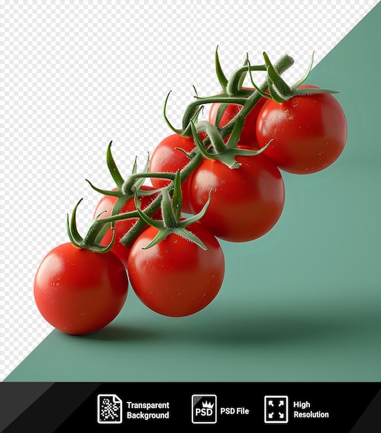 psd cherry tomatoes branch mockup editable with a dark shadow png psd