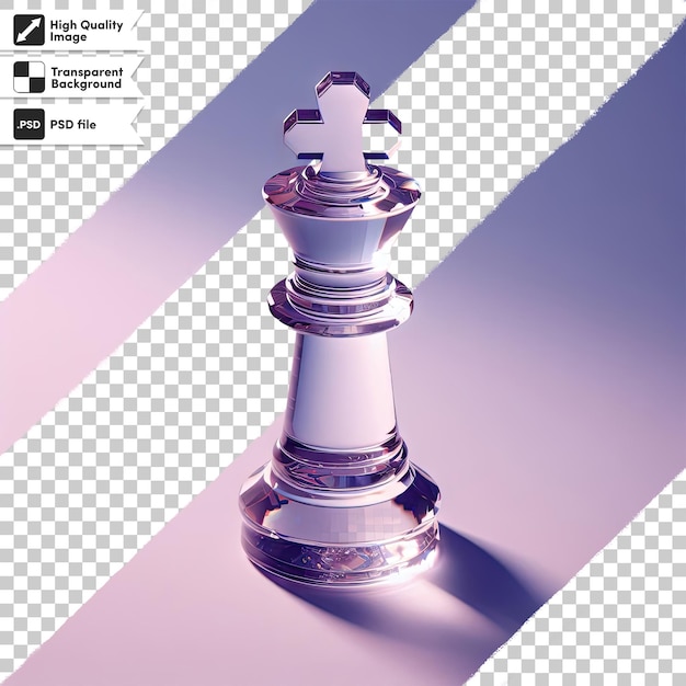 PSD chess pieces on the board on transparent background