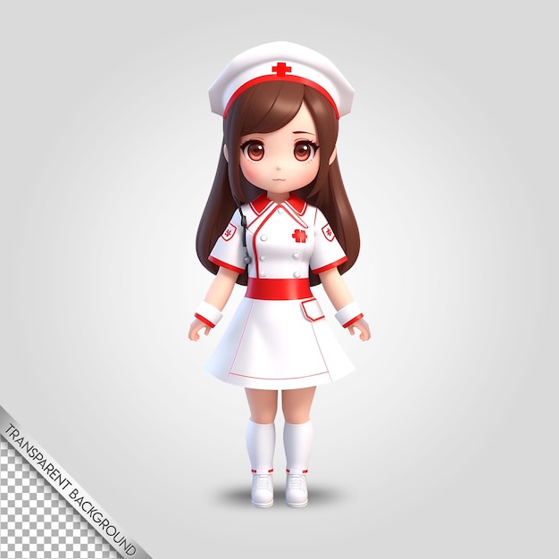 PSD Chibi Nurse transparent background