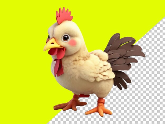 PSD of child chicken on transparent background