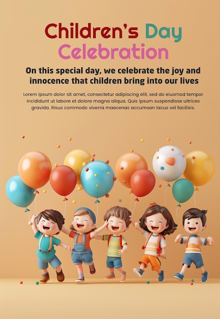 PSD Children Day Poster banner Flyer