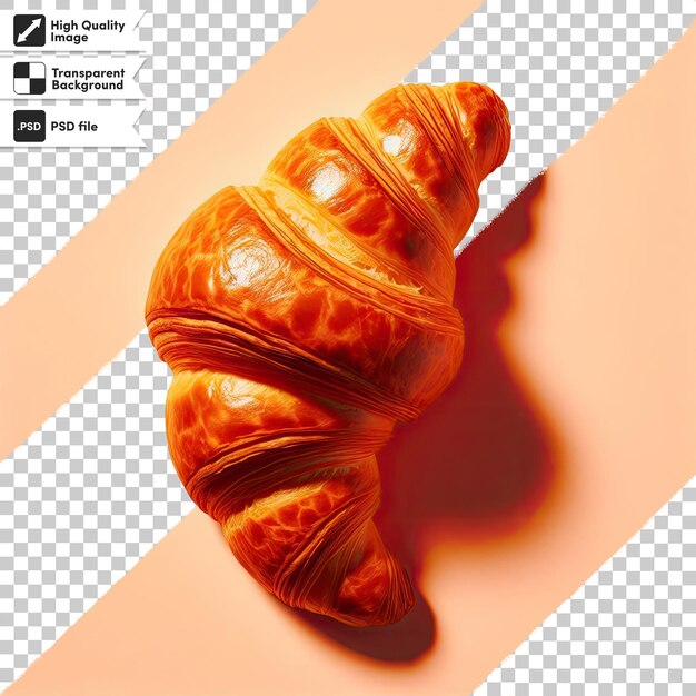 PSD chocolate croissant on transparent background