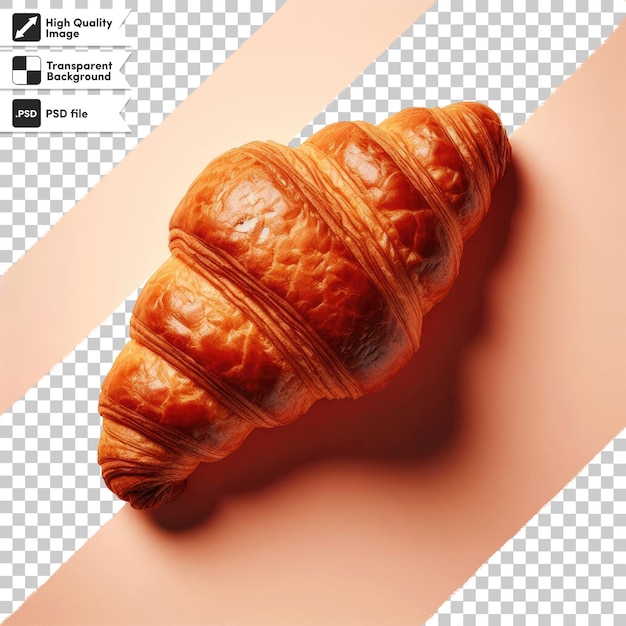 PSD chocolate croissant on transparent background