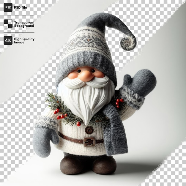 PSD christmas dwarf on transparent background