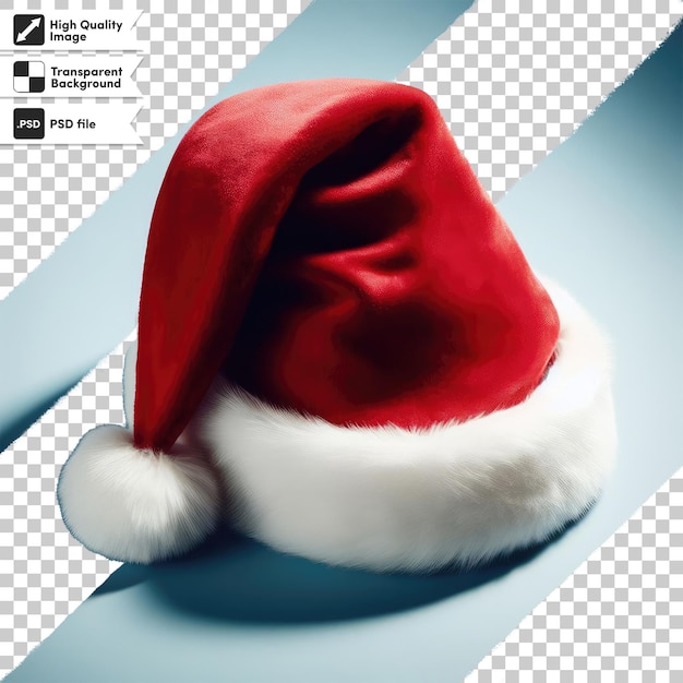 PSD christmas santa claus hat on transparent background