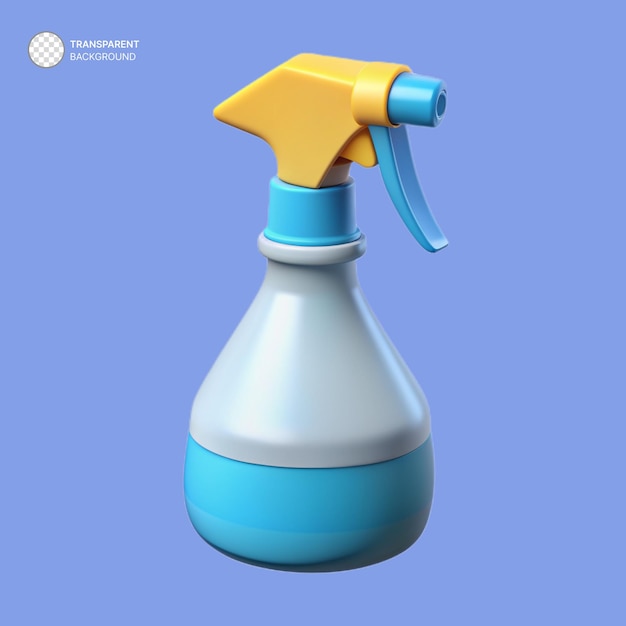 PSD psd cleaning spray 3d icon illustration